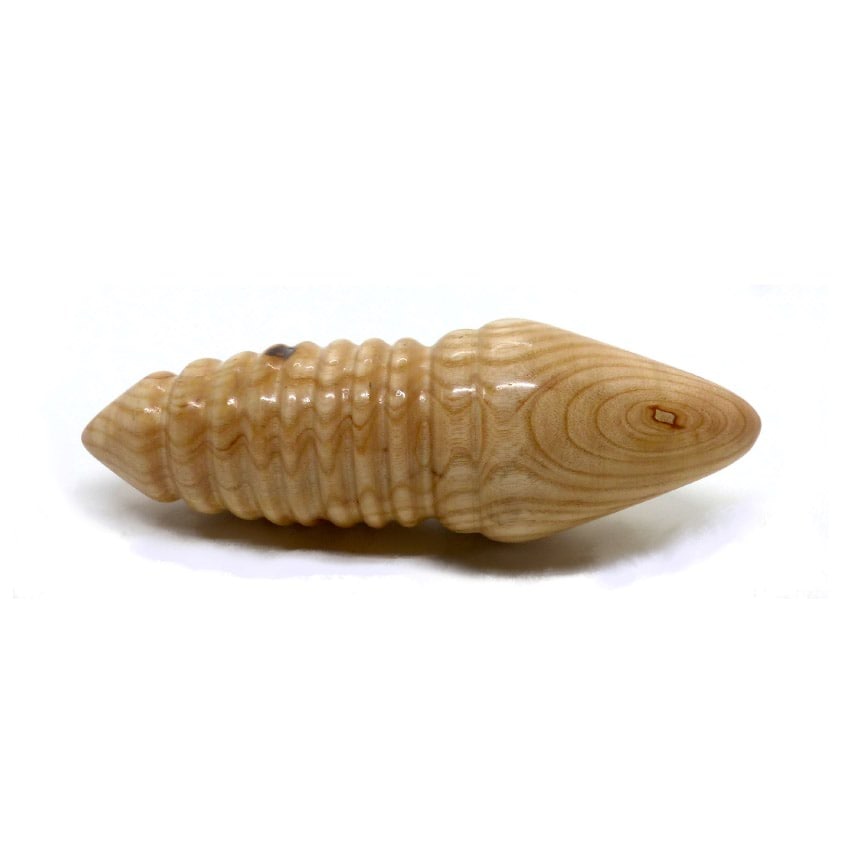 big wooden dildo on a plain background