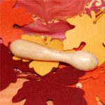 Slender double wooden dildo